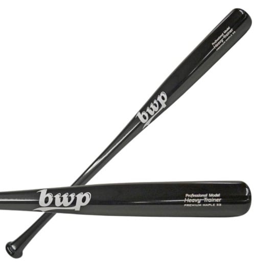 BWP Heavy Trainer Wood Baseball black bat Bats