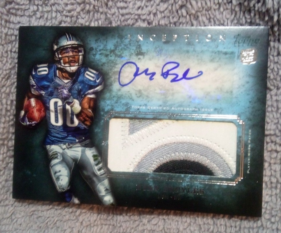 Ryan Broyles - Rookie Card. 2012. Autograph. Tri-Color Patch. Inception. RPA.