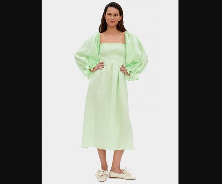 NWT Daily Sleeper Atlanta Linen Dress Size: S