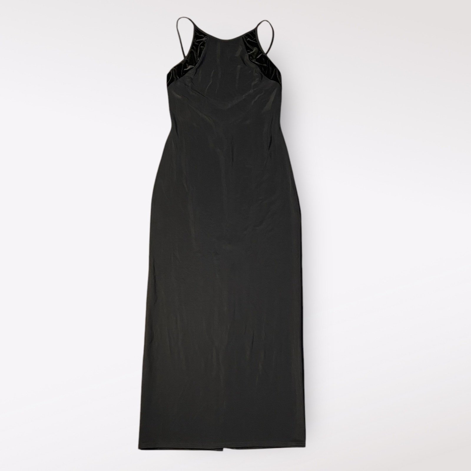 Jessica McClintock Gunne Sax Vintage 90s Velvet Maxi Dress Size 9/10 Black