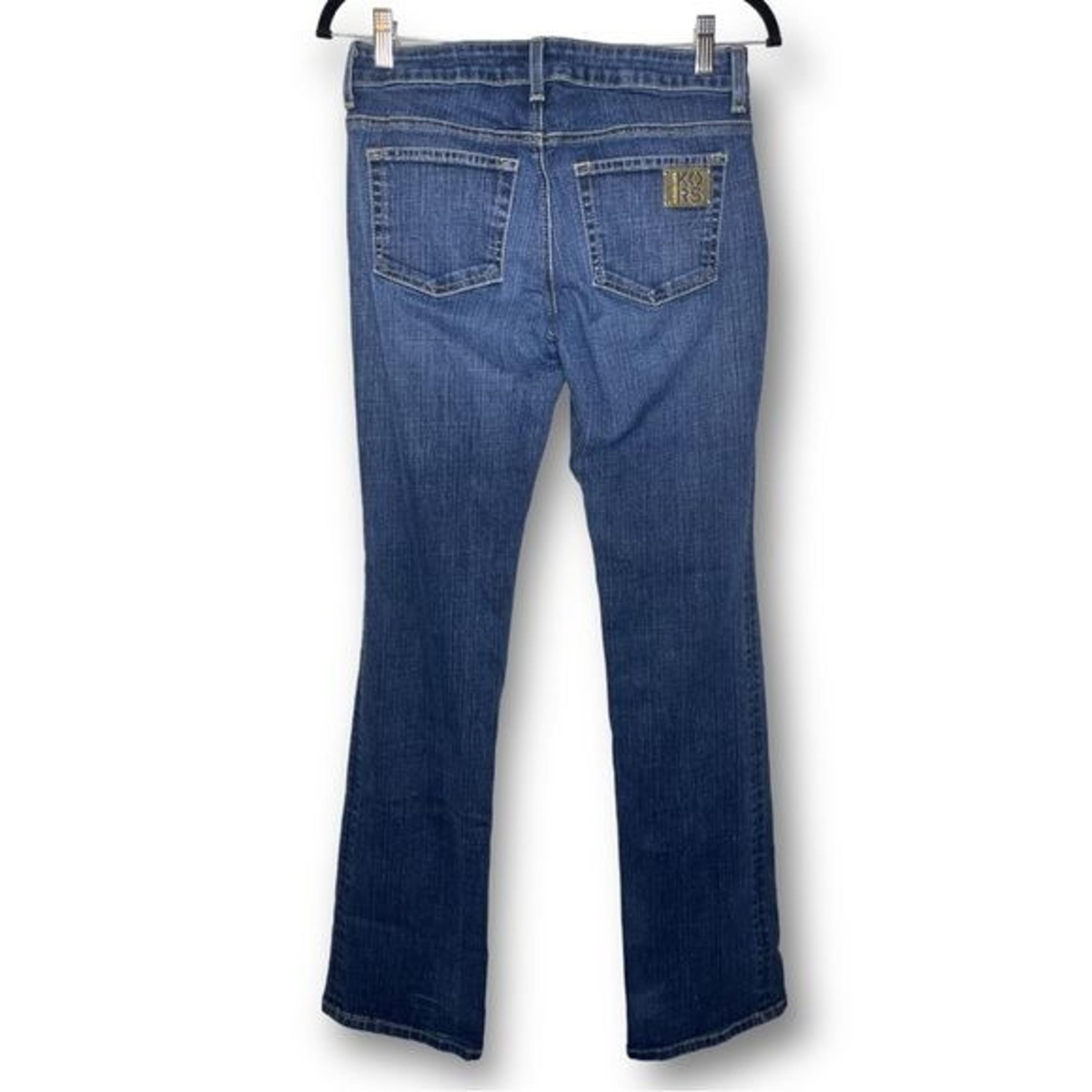 Vintage Y2K Michael Kors Size 6 Low Rise Medium Indigo Bootcut Jeans Gold Medal