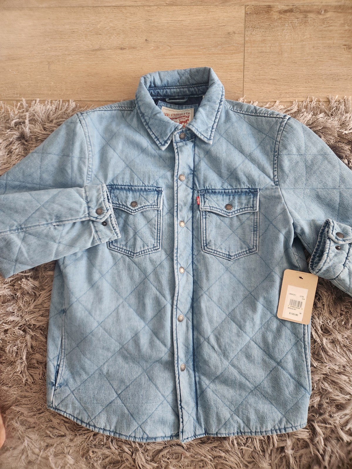 Levi's Men's Denim Trucker Jacket Light Wash 100% Cotton Denim Style LM5RC511