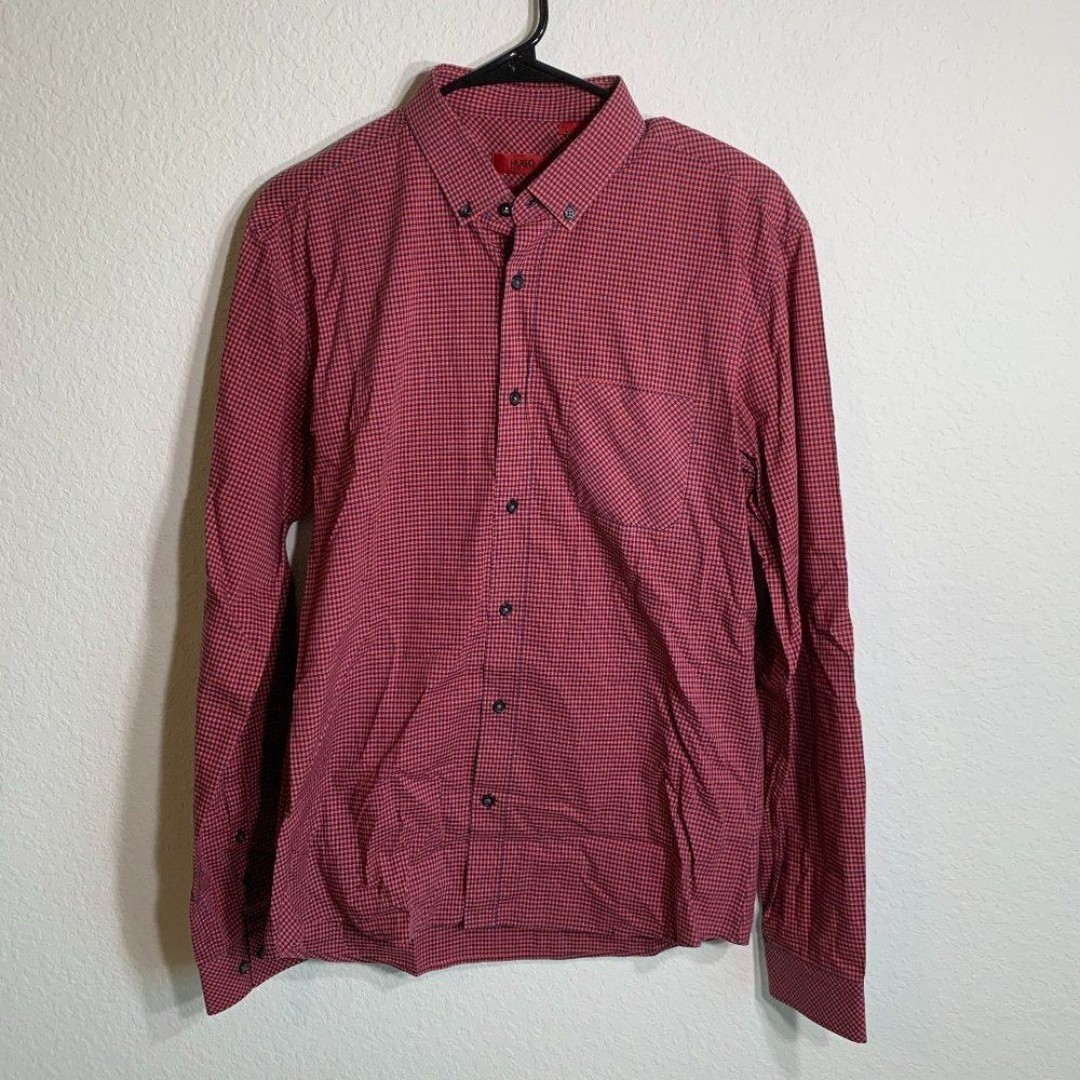 Hugo Boss Men's Slim Fit Button-down Shirt L Large