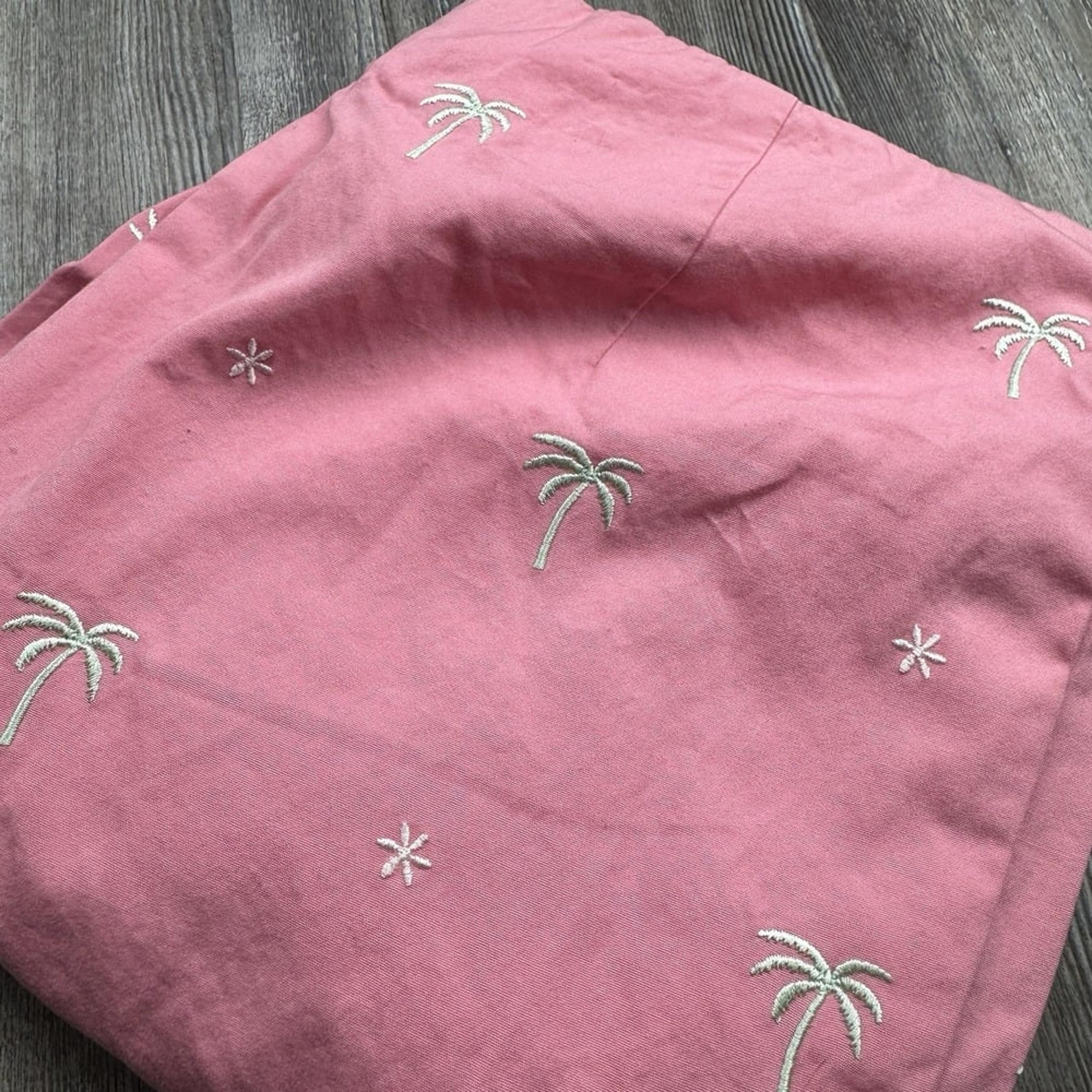 Brooks Brother Women's 6 Pink Embroidered Palm Tress Flat Front Pants