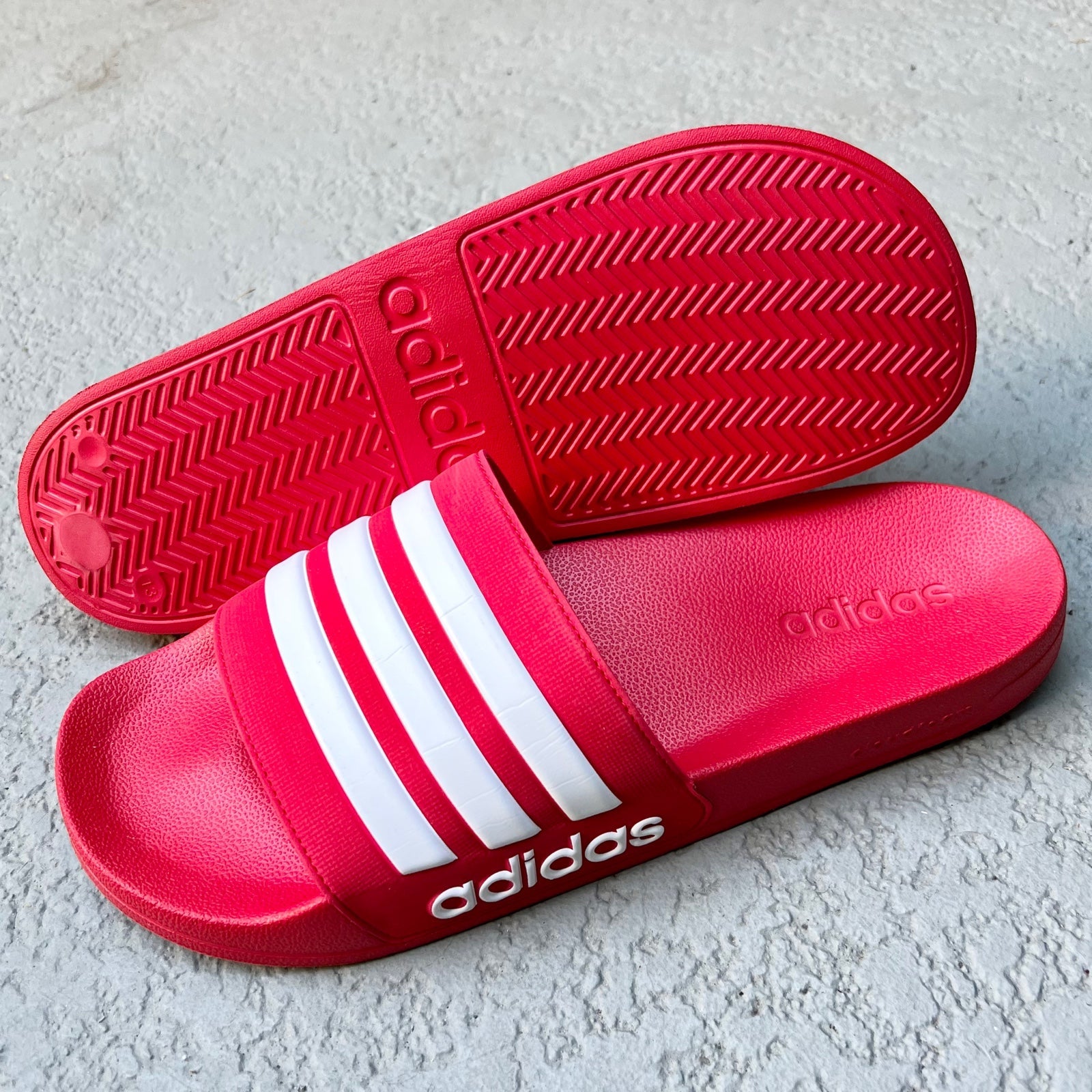 sz 13 ADIDAS ADILETTE SHOWER STRIPES SLIDE NEW IN BOX WHITE