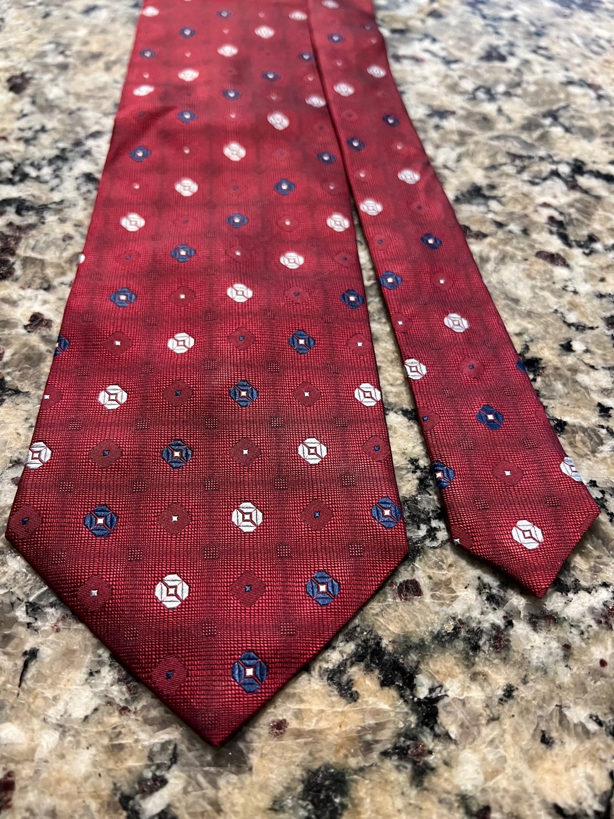 Silk Tie, Red Necktie, Versani Tie, Men Tie