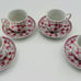 Keinan Cup & Saucers 8pc VTG Japan China Sake Tea Coffee Girls Play Set Floral