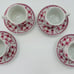Keinan Cup & Saucers 8pc VTG Japan China Sake Tea Coffee Girls Play Set Floral