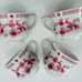 Keinan Cup & Saucers 8pc VTG Japan China Sake Tea Coffee Girls Play Set Floral