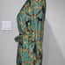 L'AGENCE Ciara Belted Horse Chain Print Kimono Top Blazer Green Multicolor Sz M