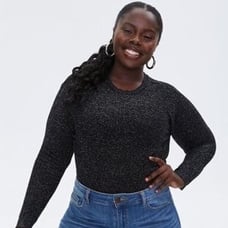 Black Glittery Plus Size Sweater Sz 3X
