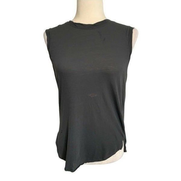 james perse womens solid charcoal gray tank top 1 small
