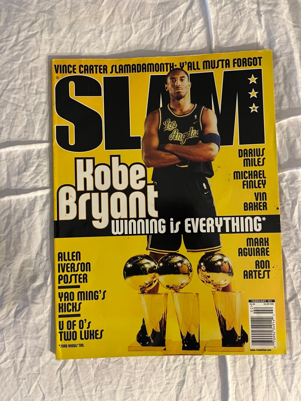 SLAM Magazine Kobe Bryant Winning Is Everything February 2003