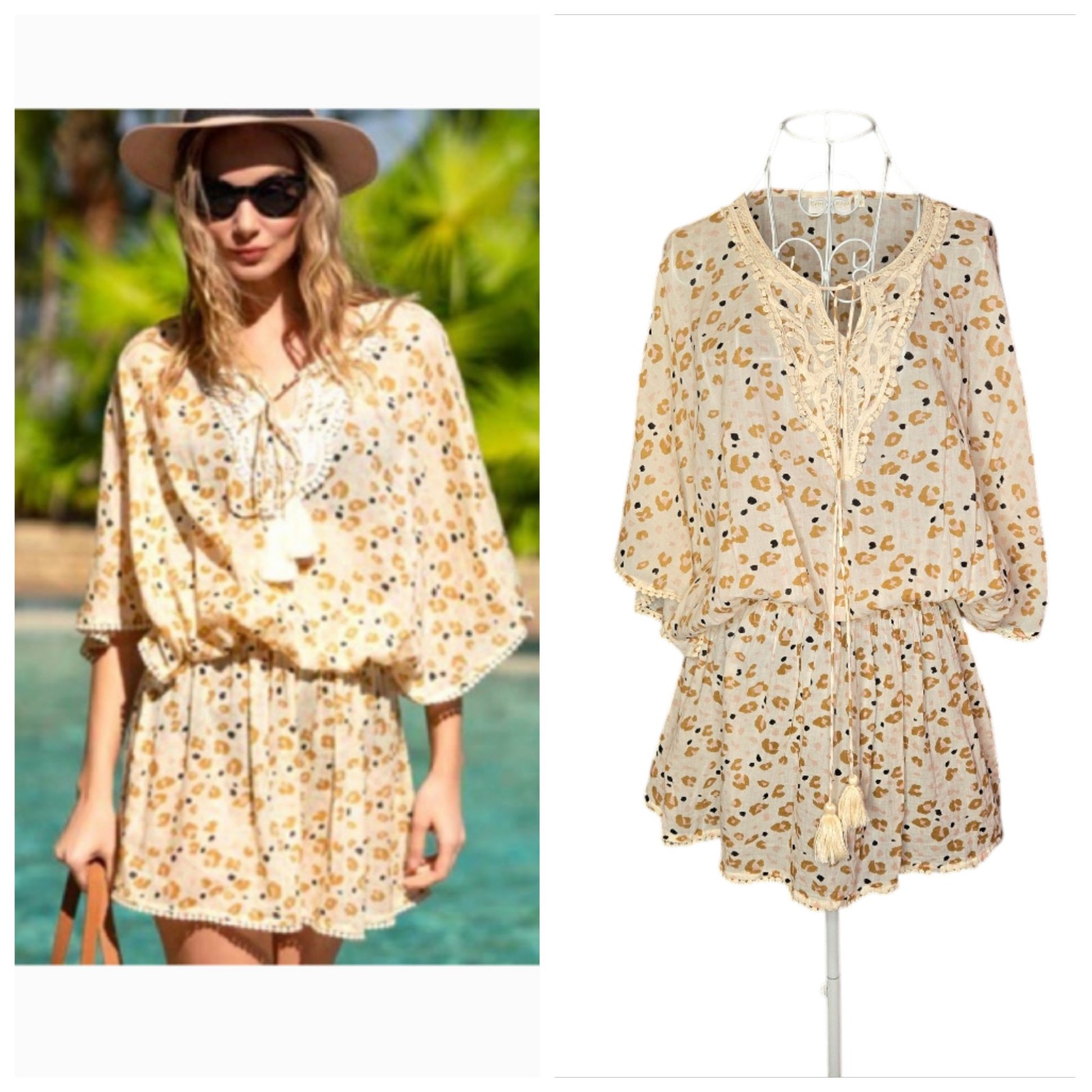 Anthropologie Shiraleah Chicago 1 Print Swim Cover-up One Size