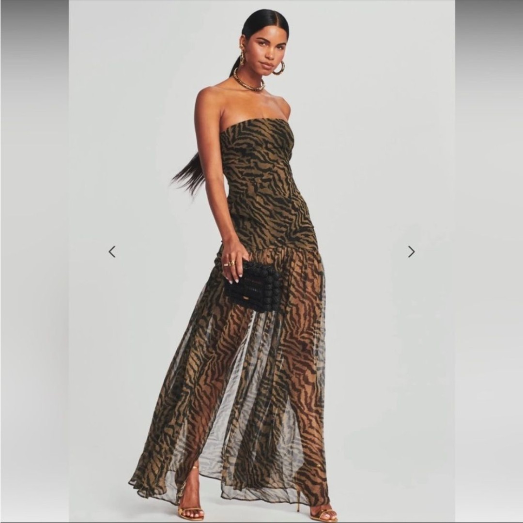 NWT Retrofete Nicole Chiffon Maxi Dress