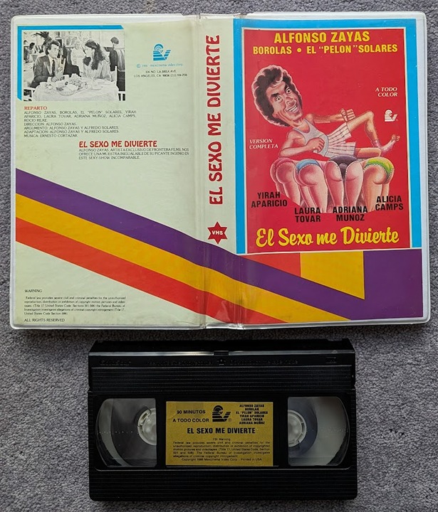 El Sexo Me Divierte 1988 Mexican Raunchy Sketch Comedy Movie VHS Alfonso Zayas