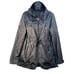 Super Dry Sport camo print hooded full zip windbraker womens sz M grey black