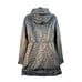 Super Dry Sport camo print hooded full zip windbraker womens sz M grey black