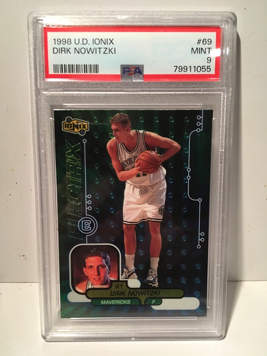 1998 Upper Deck Ionix Dirk Nowitzki #69 PSA 9 Dallas Rookie Card Hall of Fame