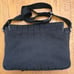 Coach Vtg Signature Messenger Crossbody Jacquard Leather Bag F70283 Black
