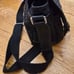 Coach Vtg Signature Messenger Crossbody Jacquard Leather Bag F70283 Black