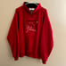 VTG Tennis Fleece Pullover Red Embroidered USA Sports Size Large