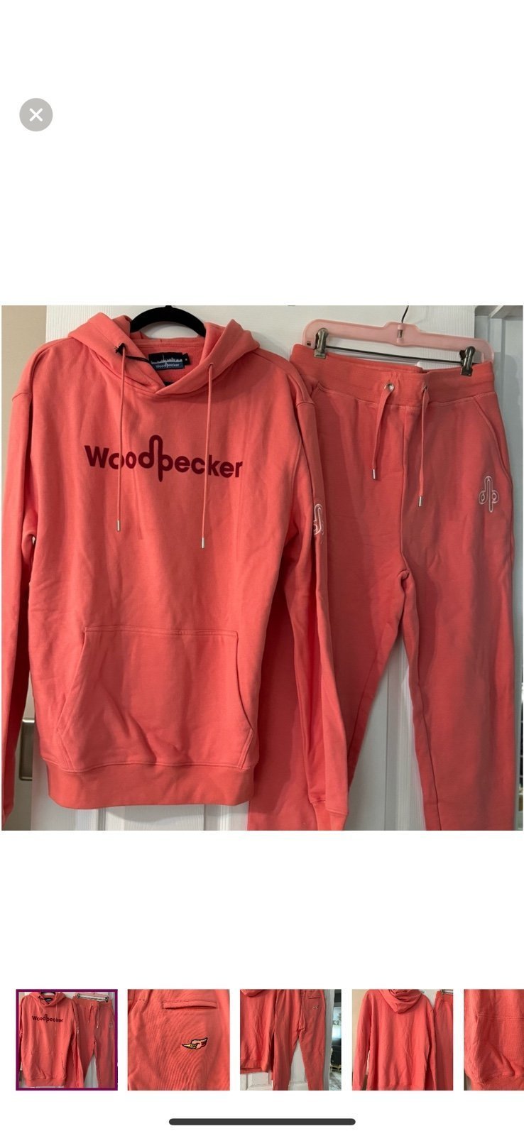 Woodpecker Coral Jogging suit -Unisex NWT- size medium