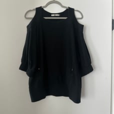 Mike & Chris Black Cutout Sweatshirt.