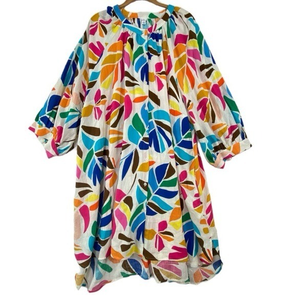 Tabitha Brown for Target Bright Colors Long Sleeve Tunic Cover-Up Size 3X