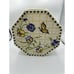 Vintage 12 Hand Knit Crochet Butterfly Hexagonal Floral Indoor Vase Cottagecore