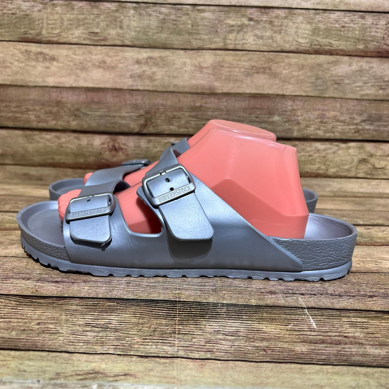 Birkenstock Grey Rubber Arizona Sandas