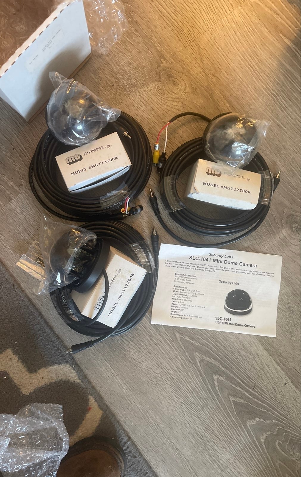 (3sets) security cameras B/W slc-1041 mini dome camera