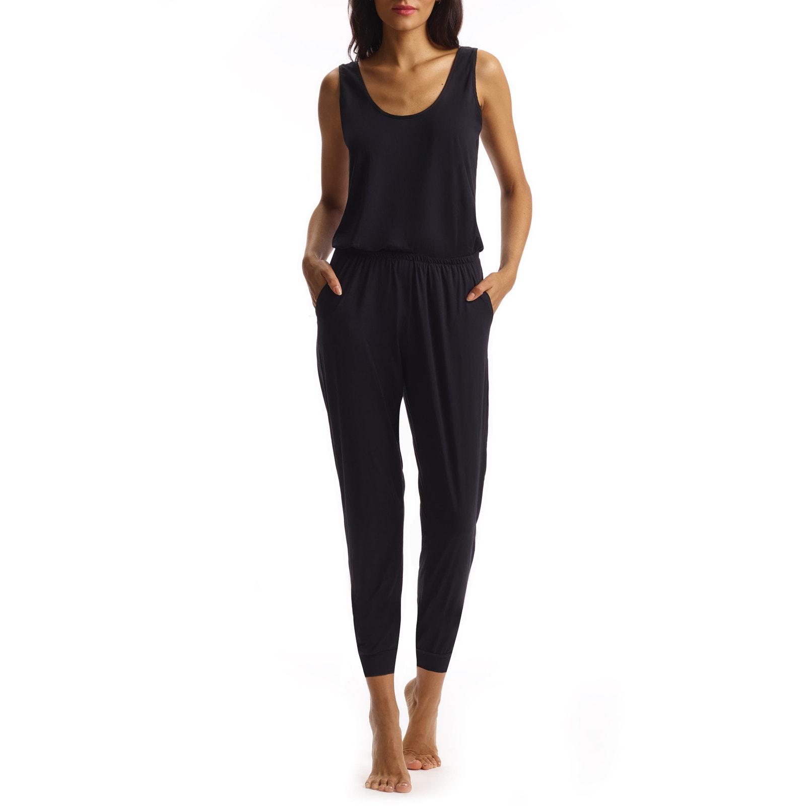 Commando 'Butter Tank' Black Lounge Jumpsuit Size S