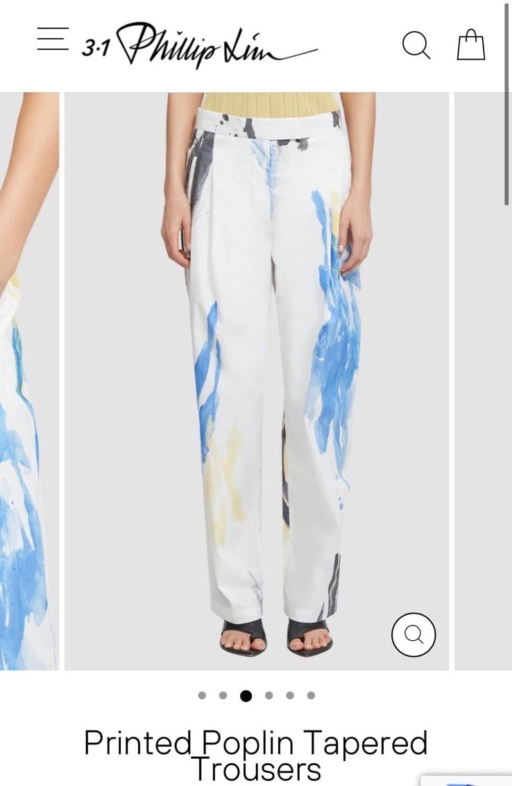 3.1 Phillip Lim Printed Poplin Tapered Trousers
