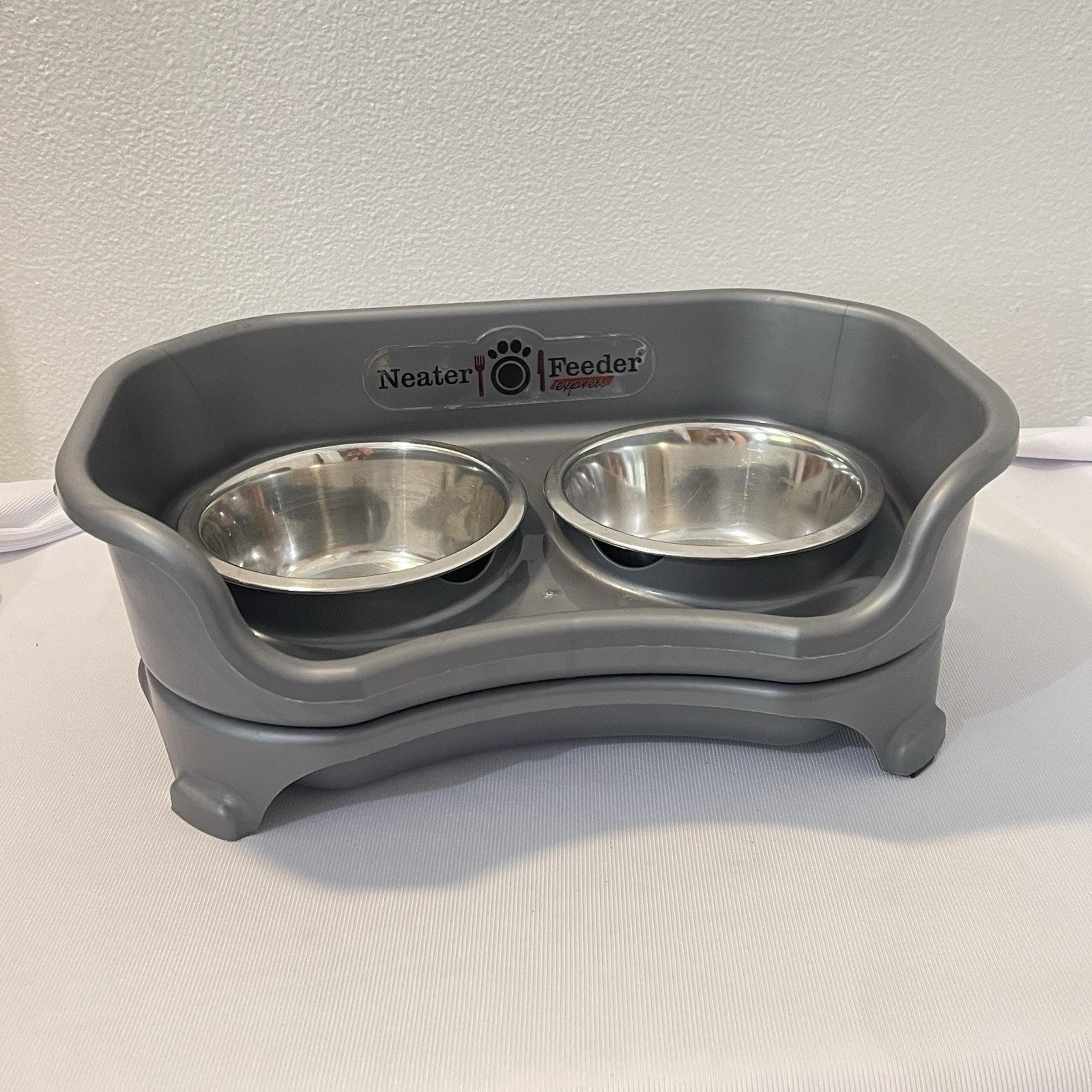 Neater Feeder Express Model Mess Proof Dog Bowls Small Gunmetal Grey