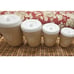 Vintage Mid-Century Retro Plastic Canister Set Flour Sugar Coffee Tea