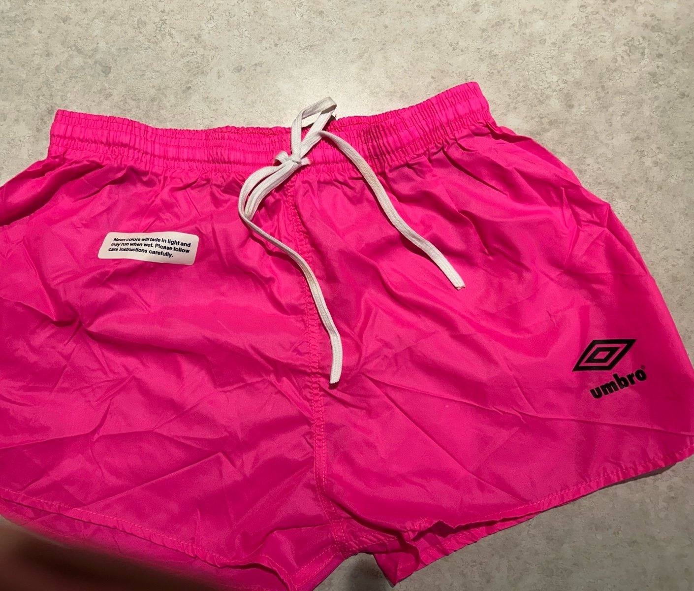 Vintage Umbro Unisex Neon American Shorts Pink NWT