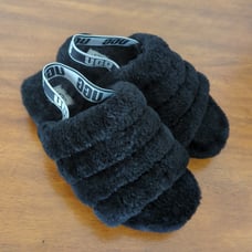 UGG Fluff Yeah Slides slippers Black size 6