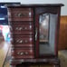 Vintage Jewelry Music Box | Mini Cabinet Style Box in Walnut Finish