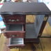 Vintage Jewelry Music Box | Mini Cabinet Style Box in Walnut Finish