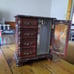 Vintage Jewelry Music Box | Mini Cabinet Style Box in Walnut Finish