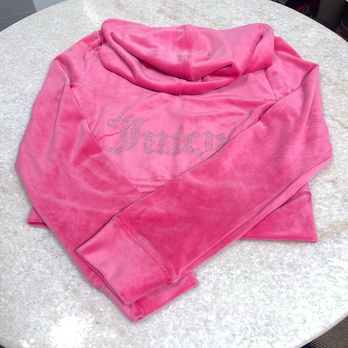 Juicy Couture y2k bubblegum pink velour rhinestone bling