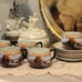 1930's Chikaramachi Demitasse Tea Cup Japan Set of 5 w/ Saucers Noritake