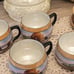 1930's Chikaramachi Demitasse Tea Cup Japan Set of 5 w/ Saucers Noritake