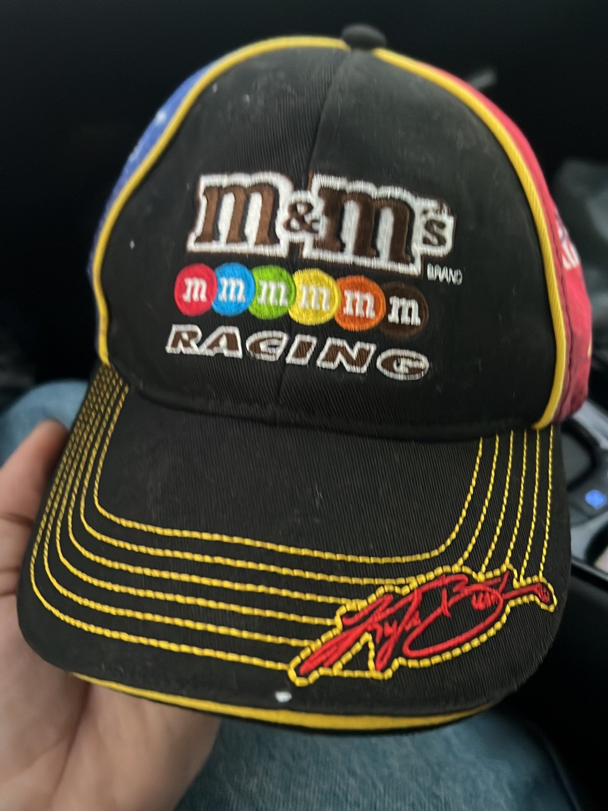Vintage nascar Hat M&Ms Dale Earnhardt Kyle Busch Jeff Hamilton Chase