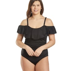 La Blanca Island Goddess Off Shoulder Swimsuit-20W