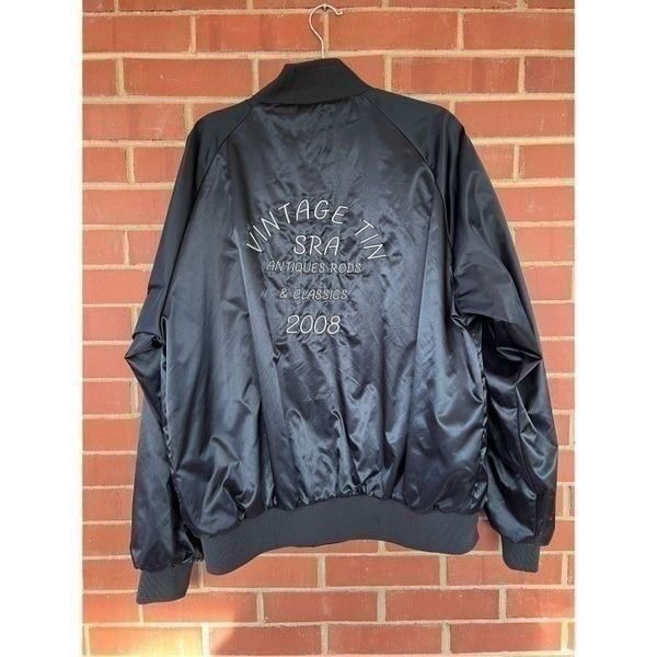 Vintage Satin Bomber Car Show Jacket