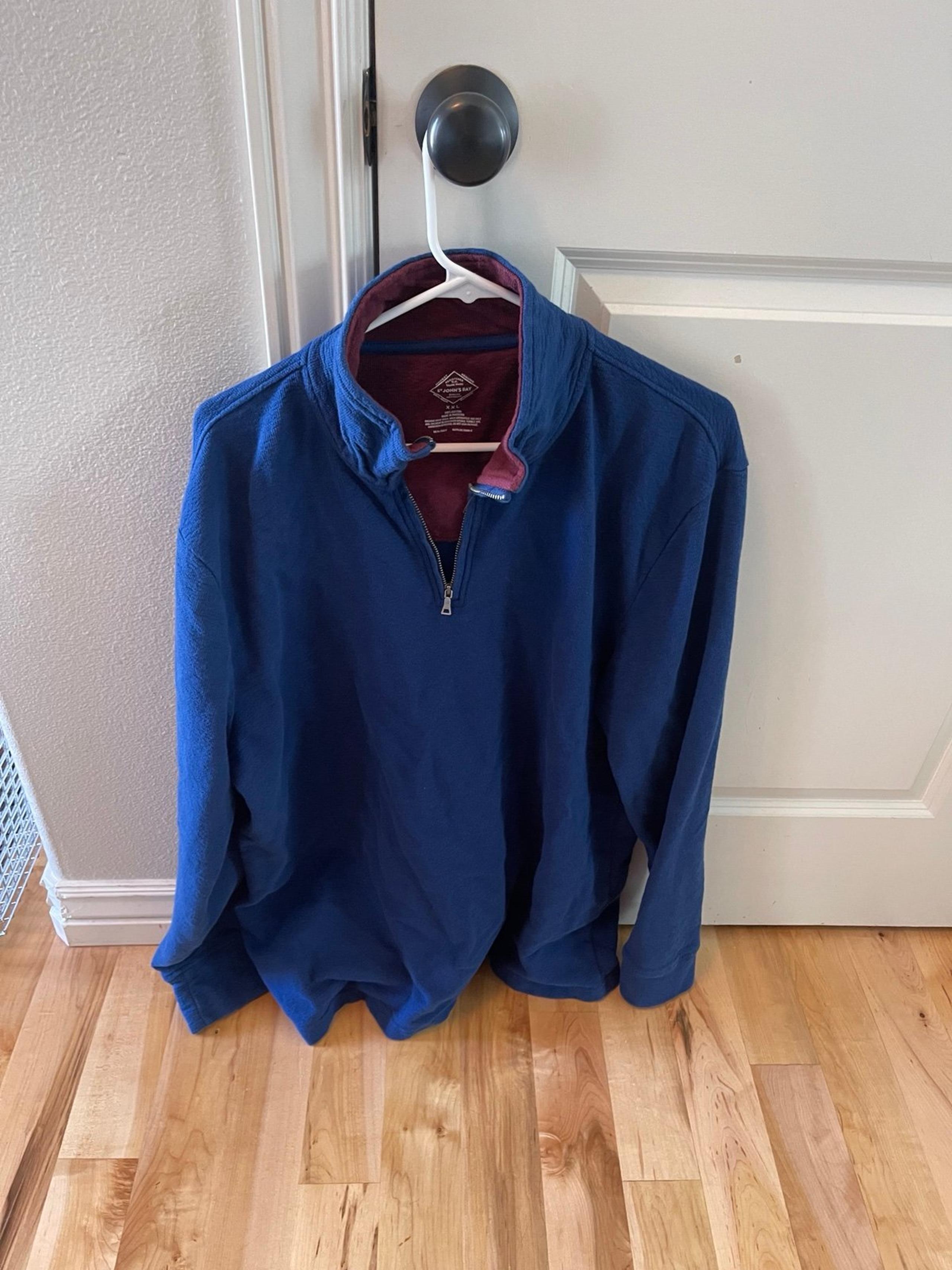 St Johns Bay Sweatshirt Men's 1/4 Zip Pullover Sz XXL