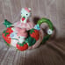 Hello Kitty and Melody Pink Pumpkin Ceramic Teapot