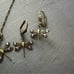 Anne Koplik Antique Gold Dragonfly Necklace & Earrings